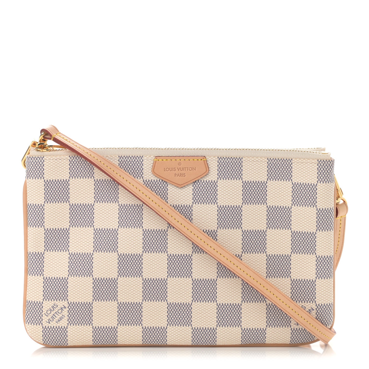 Louis Vuitton Damier Azur Double Zip Pochette 1 of 11