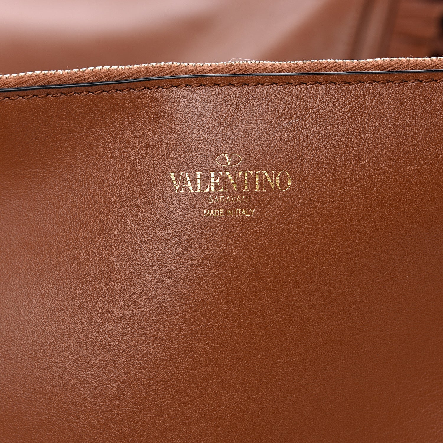 Valentino Garavani Calfskin The Rope Shopper Tan 5 of 9