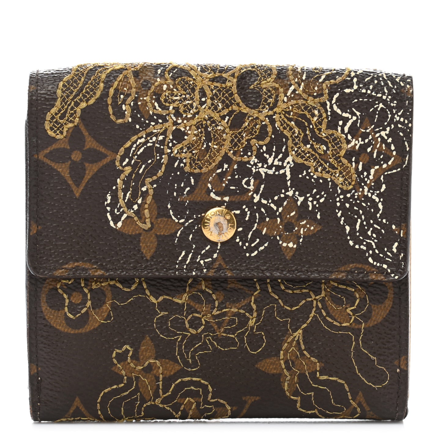 Monogram Dentelle Elise Wallet Silver