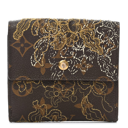 Louis Vuitton Monogram Dentelle Elise Wallet Silver 1 of 12