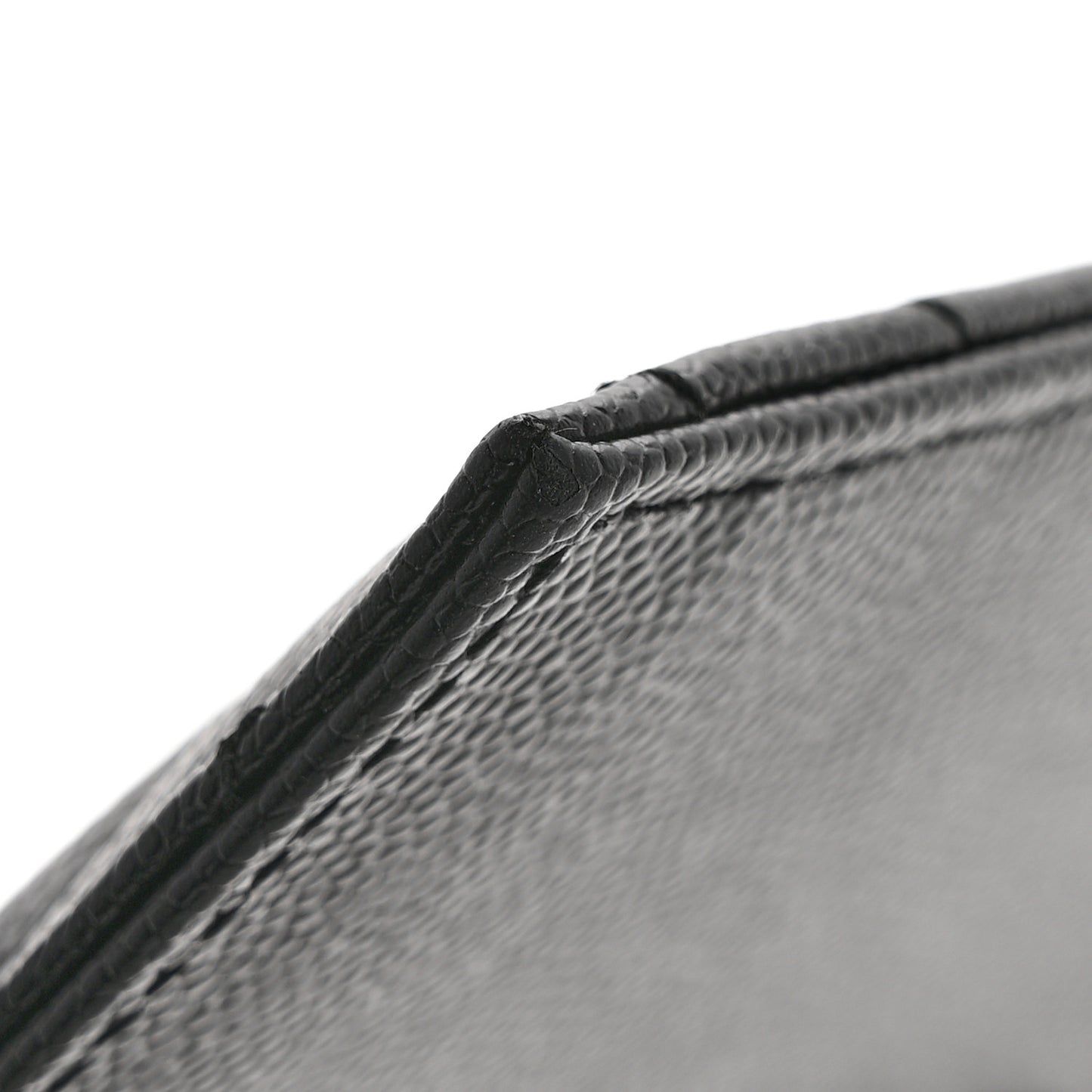 Grain De Poudre Chevron Monogram Large Bill Pouch Black