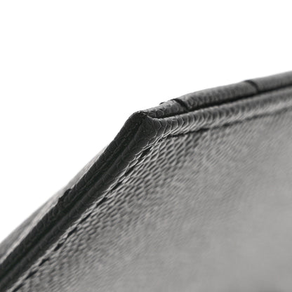 Saint Laurent Grain De Poudre Chevron Monogram Large Bill Pouch Black 10 of 11