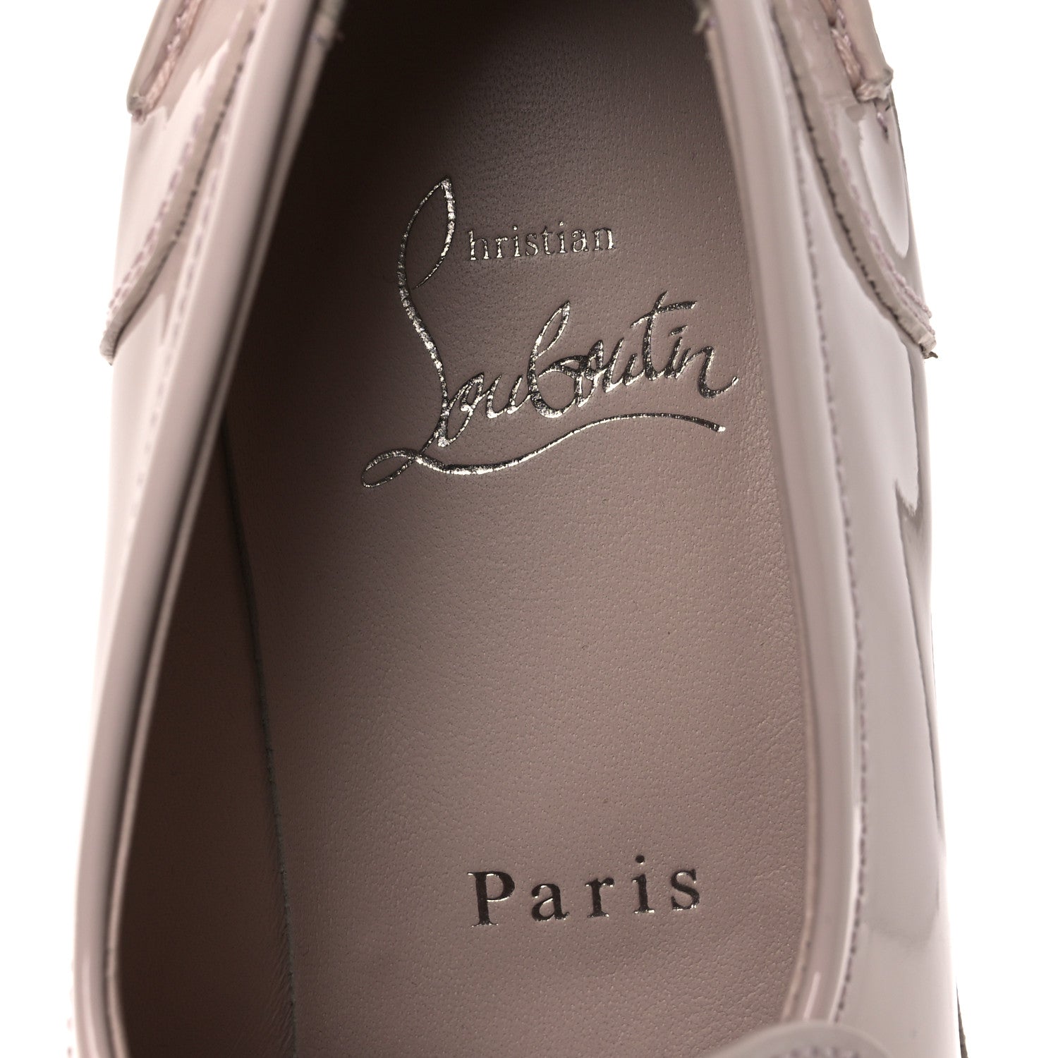 Christian Louboutin Patent Womens CL Moc Lug Flat Loafers 36 Leche 9 of 11