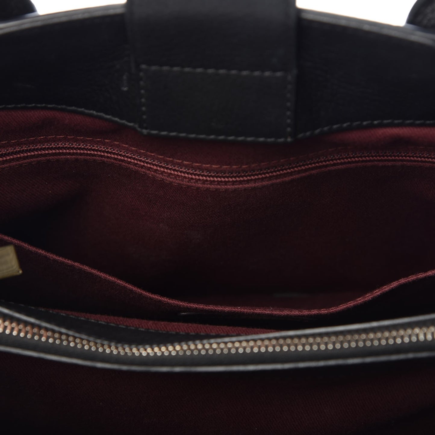 Grained Calfskin Small Neo Executive Shopper Tote Black