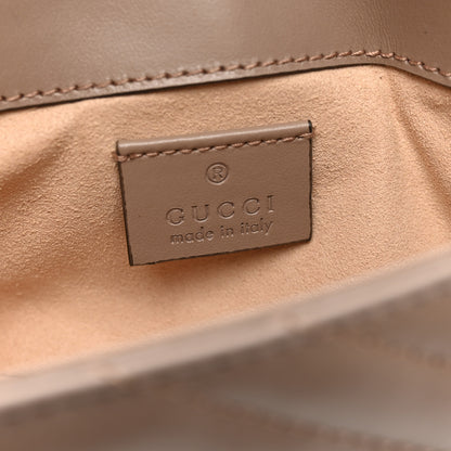 Gucci Calfskin Matelasse Super Mini GG Marmont Shoulder Bag Porcelain Rose 6 of 10