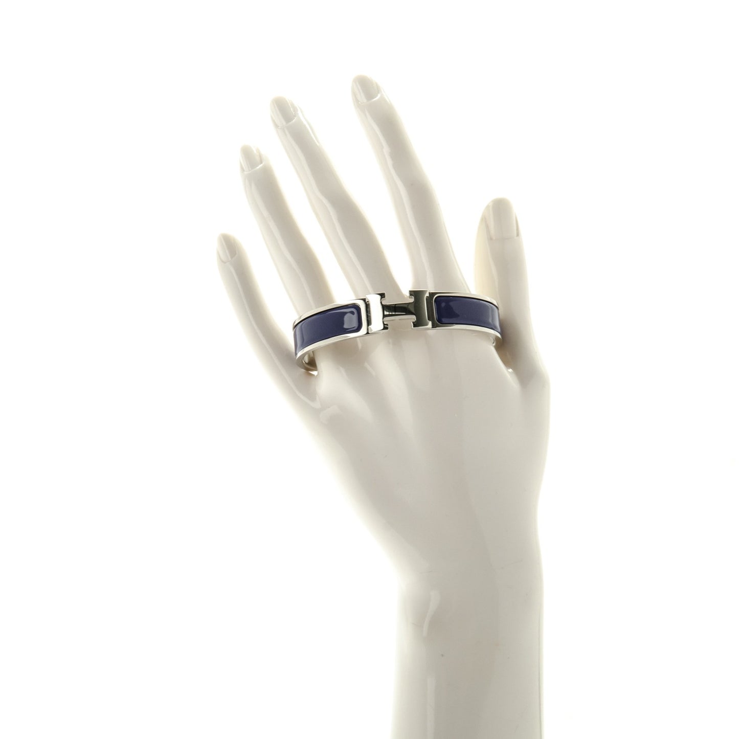 Enamel Narrow Clic Clac H Bracelet GM Pourpe