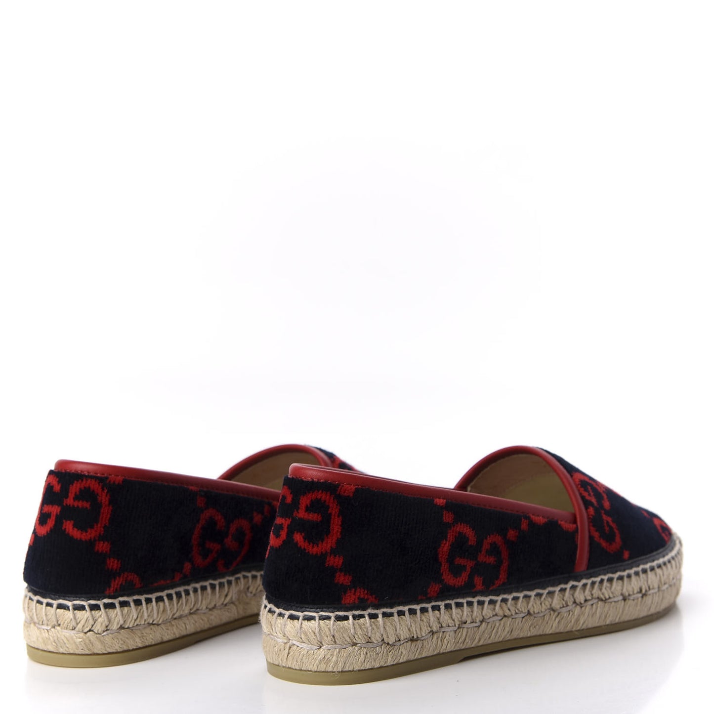 Terry Cloth GG Monogram Espadrilles 38 Blue Red