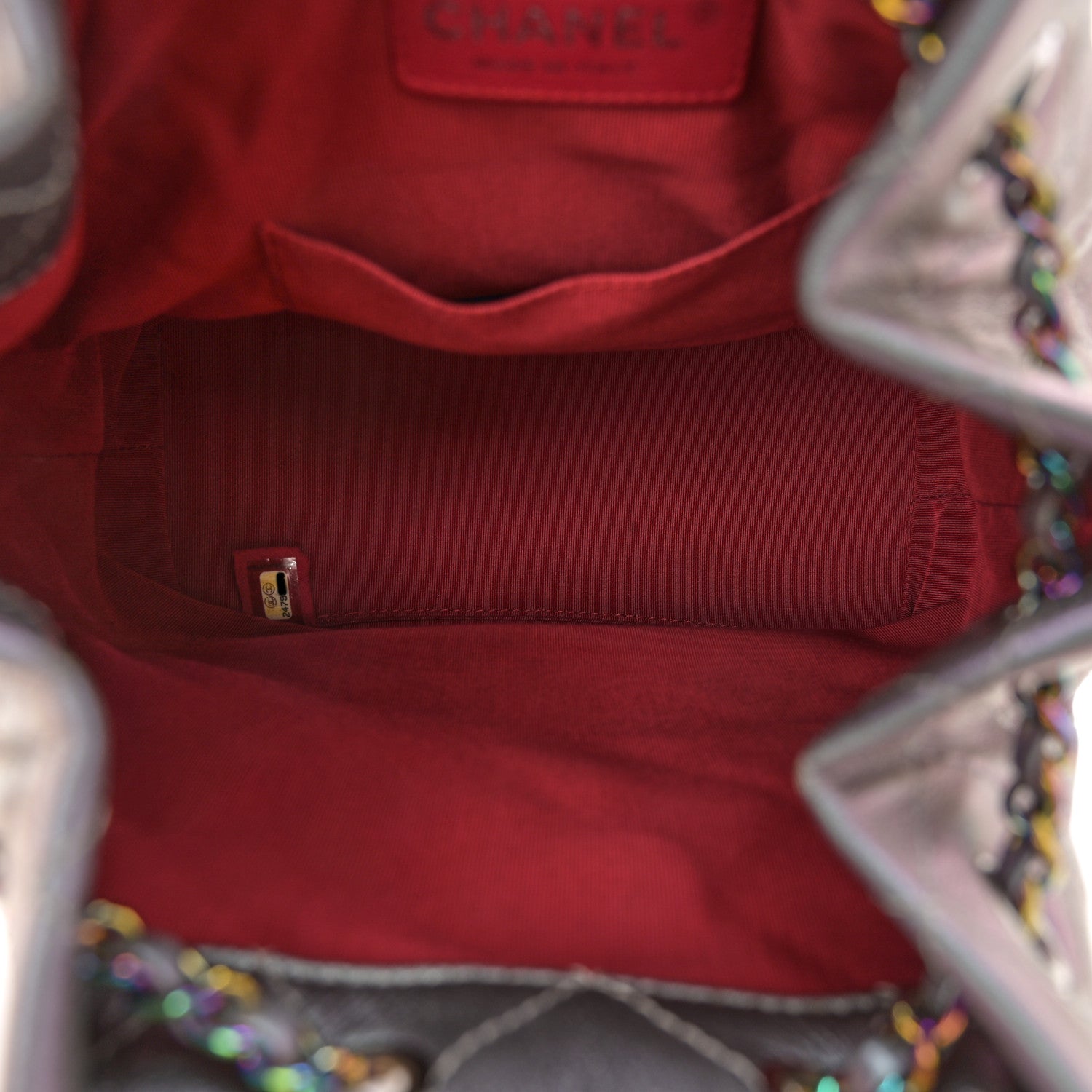 Chanel Iridescent Lambskin Calfskin Small Quilted Gabrielle Backpack Light Purple 5 of 10