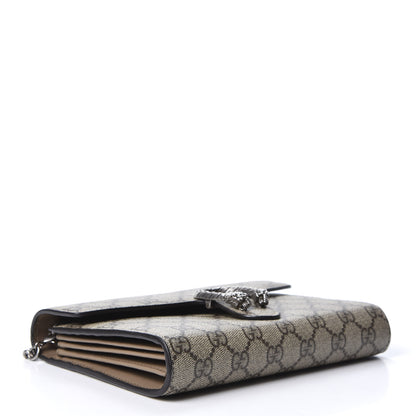 Gucci GG Supreme Monogram Mini Dionysus Chain Wallet Beige Taupe 3 of 9