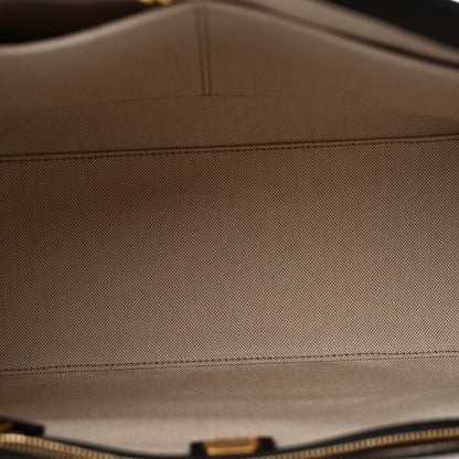 MCM Calfskin Linen Large Munchen Tote Black 6 of 12