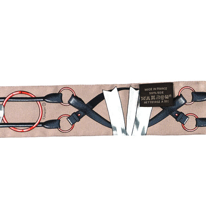 Hermes Silk Jumping Twilly Beige Cendre Orange Anthracite 3 of 3