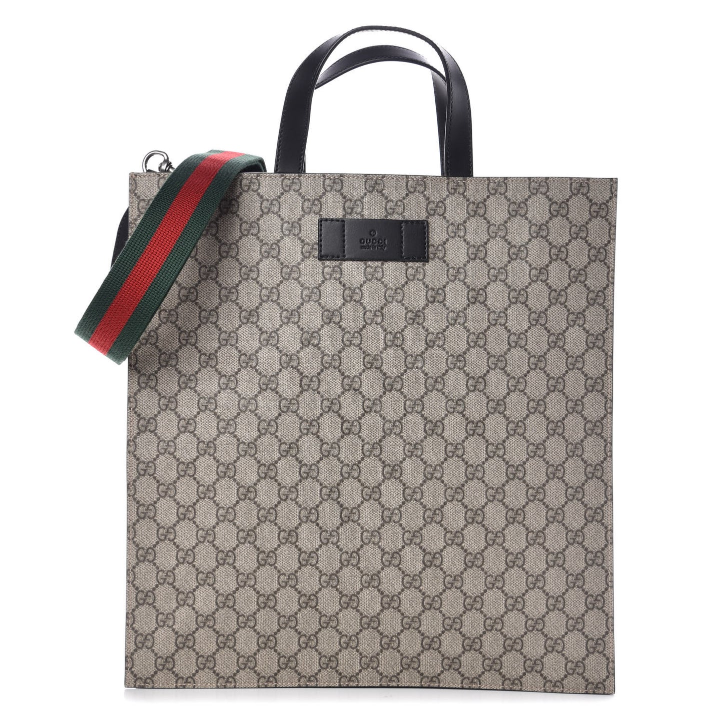 Soft GG Supreme Monogram Web Vertical Tote Black