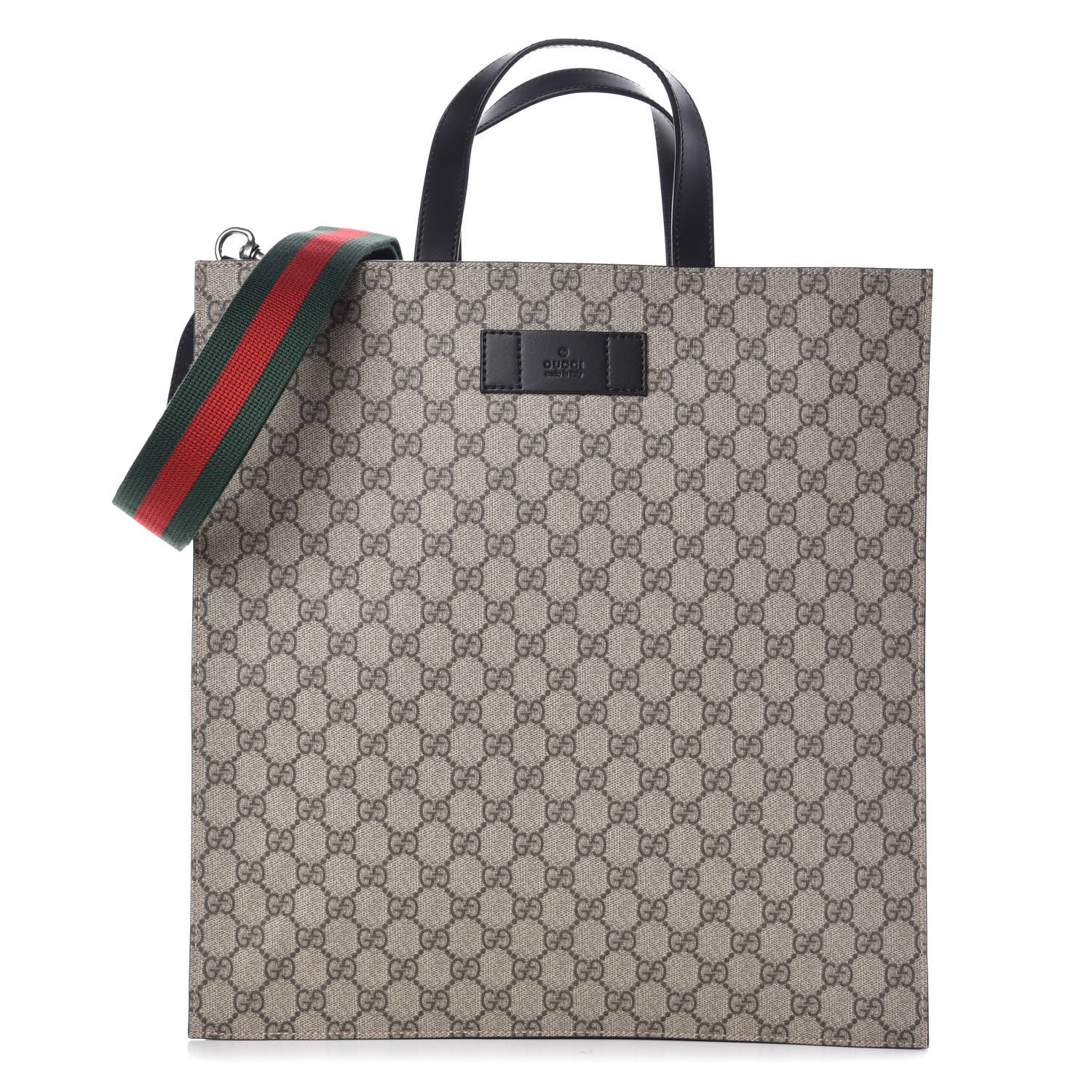 Gucci Soft GG Supreme Monogram Web Vertical Tote Black 1 of 10