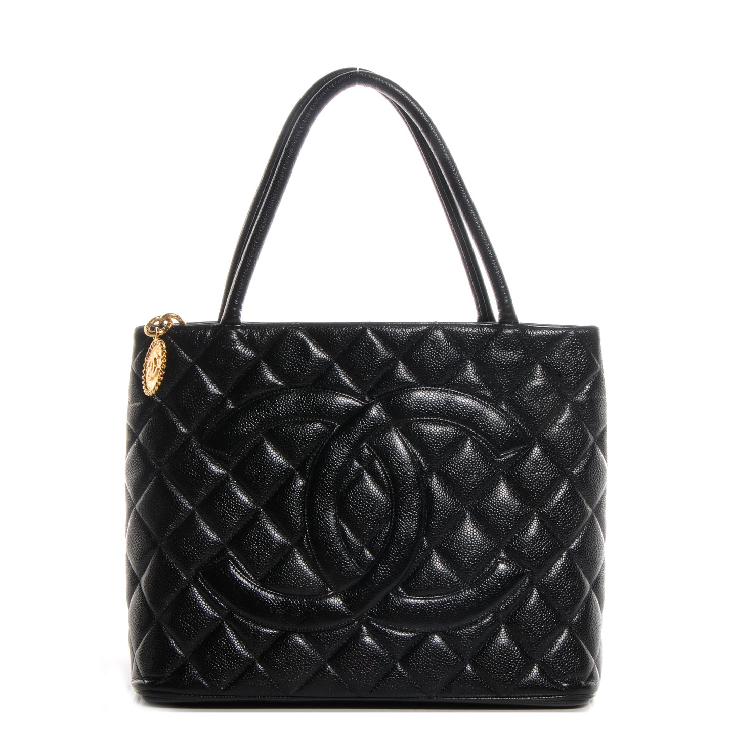 Caviar Medallion Tote Black
