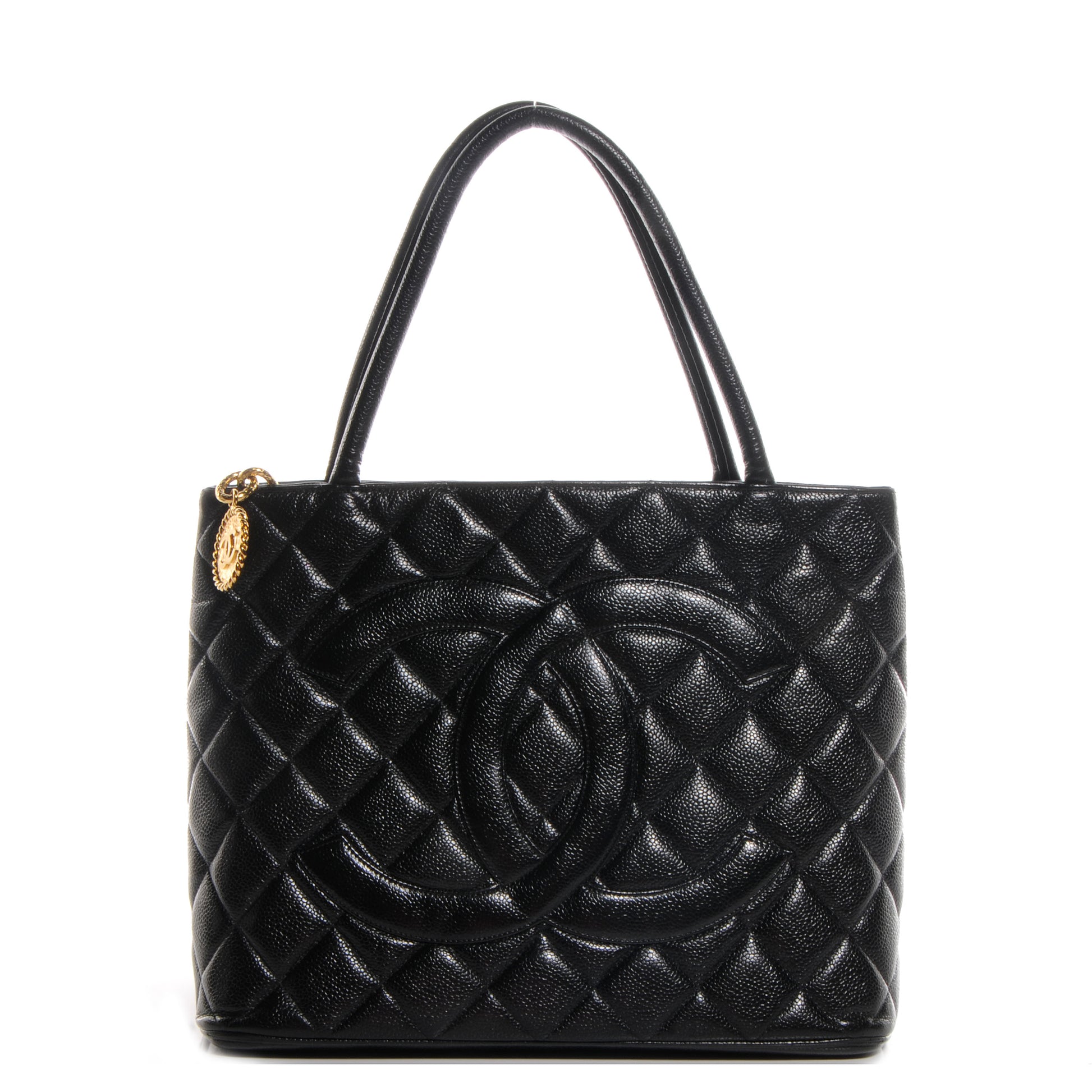 Chanel Caviar Medallion Tote Black 1 of 6