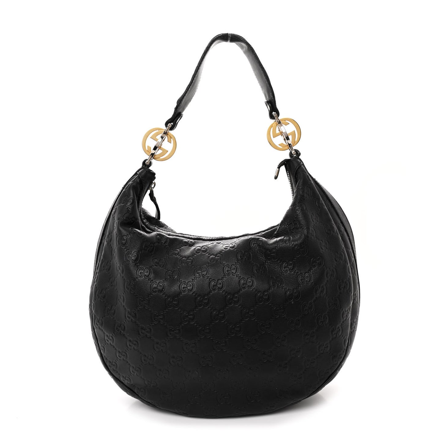 Guccissima Medium GG Twins Hobo Black