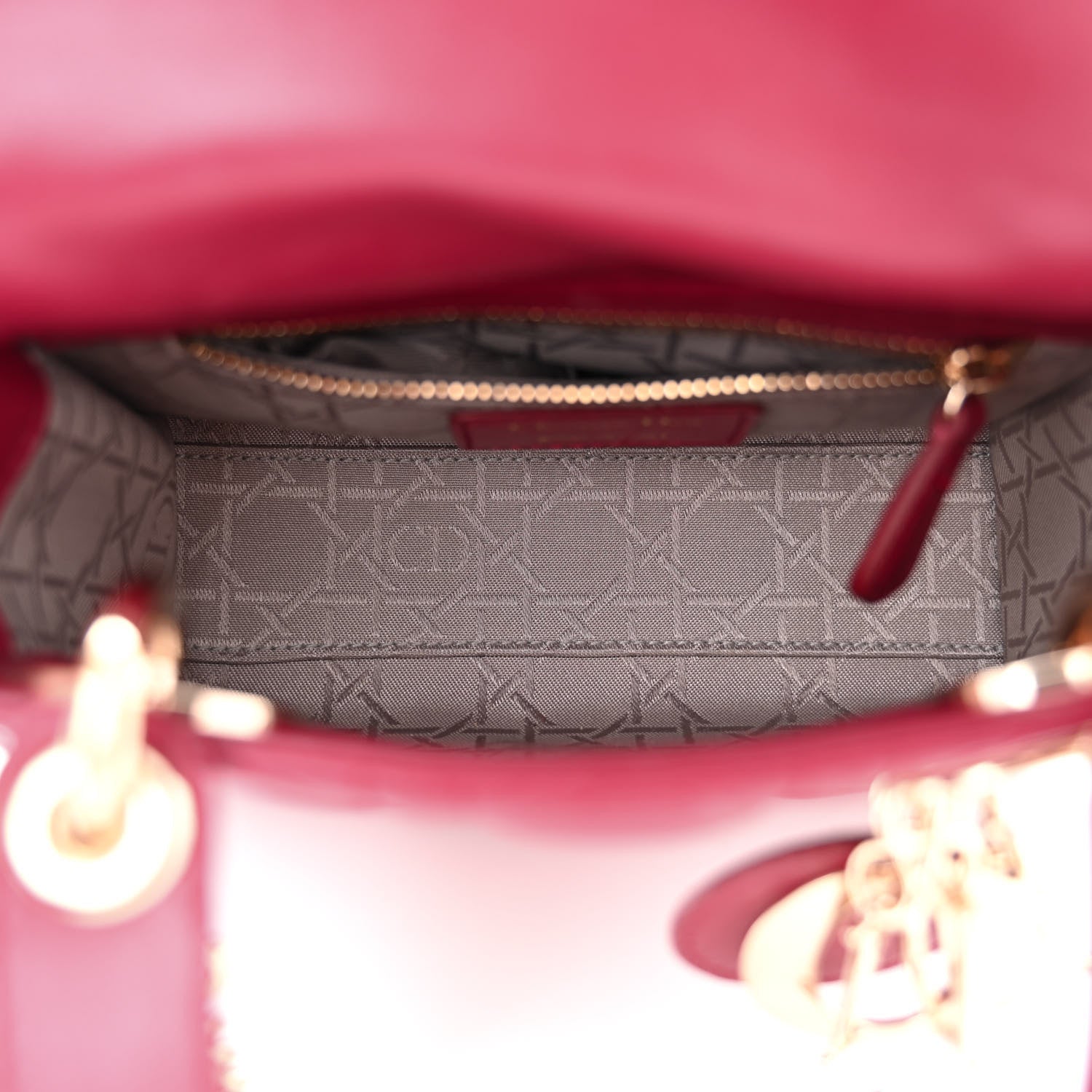 Christian Dior Lambskin Cannage Mini Lady Dior Red 5 of 10