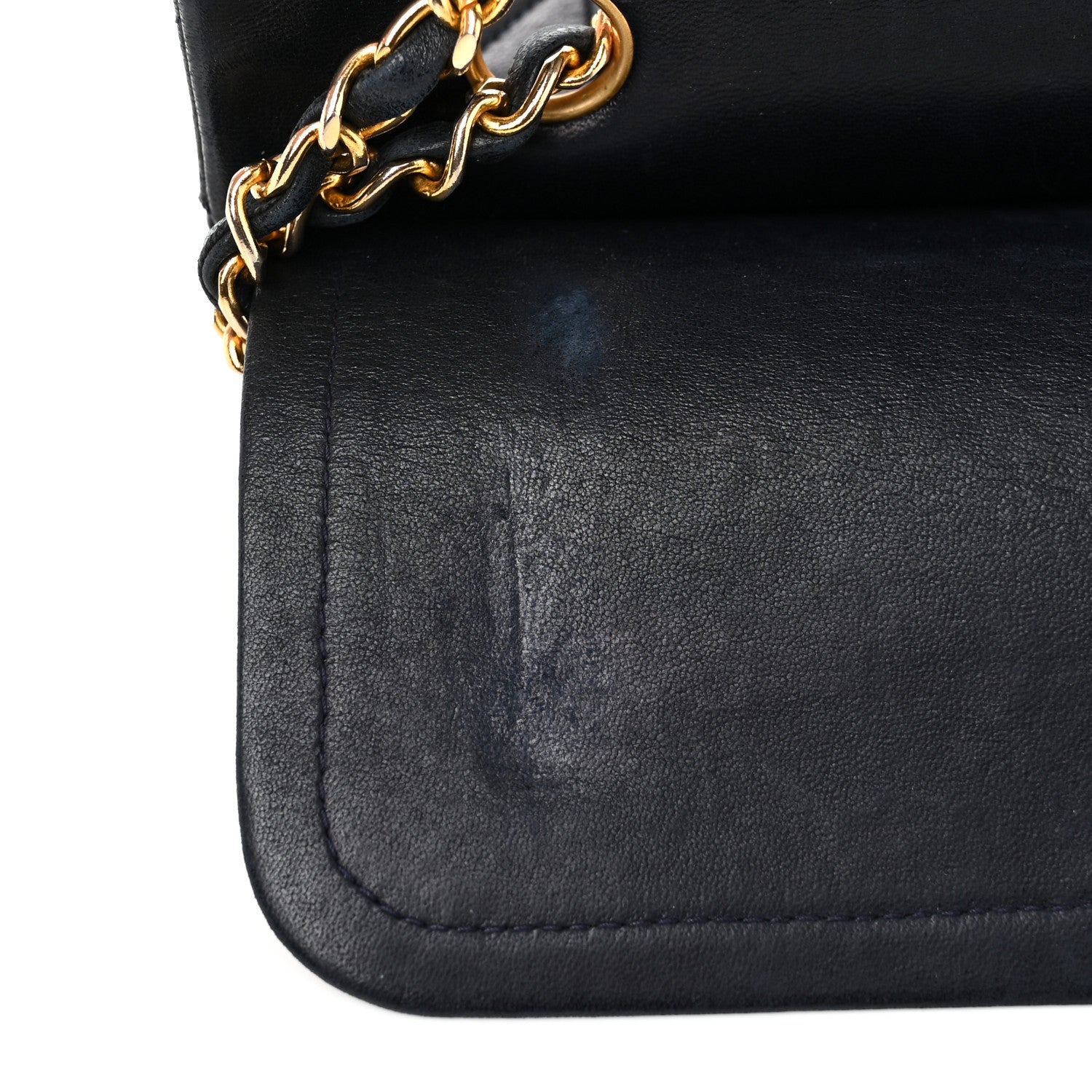 Chanel Lambskin Quilted Medium Double Flap Navy 10 of 11