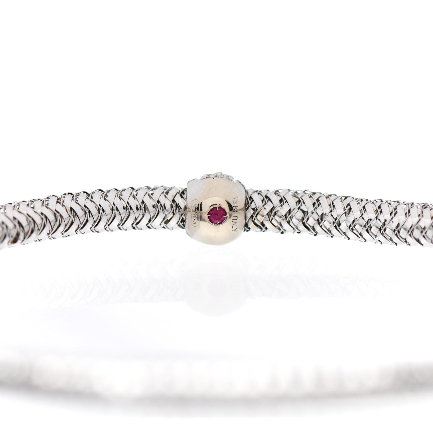 Roberto Coin 18K White Gold Diamond Narrow Primavera Bracelet 3 of 3