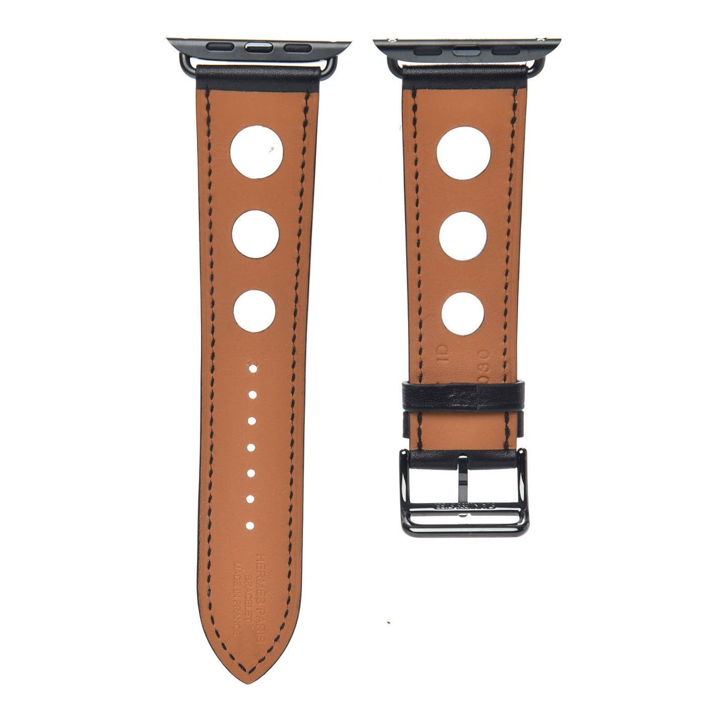 Gala Calfskin 44mm Rallye Apple Watch Single Tour Band Black