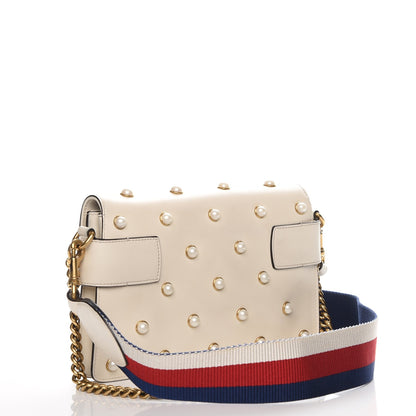 Gucci Nappa Pearl Studded Mini Queen Margaret Broadway Shoulder Bag Mystic White 4 of 8