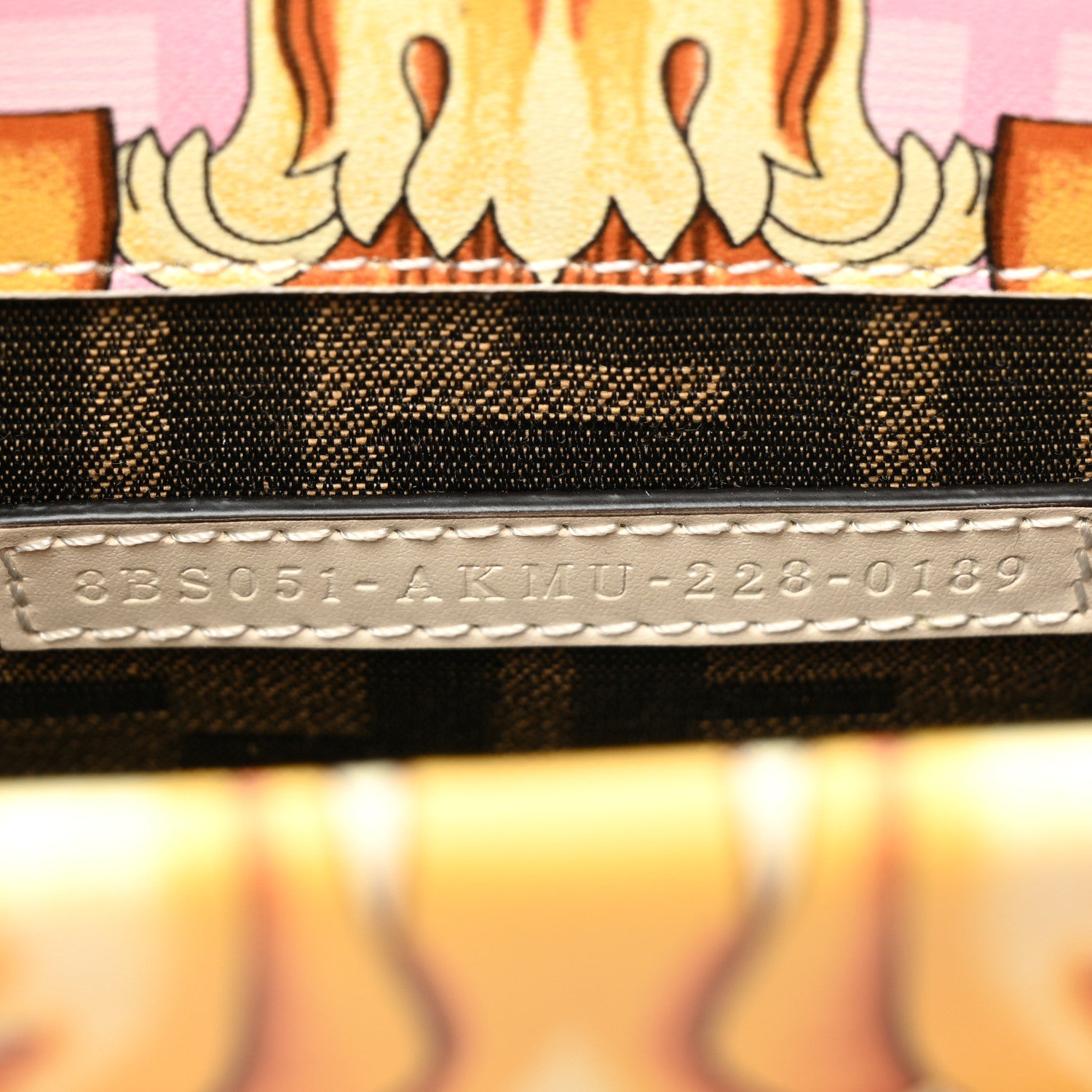 Fendi X VERSACE Calfskin Plexiglass Fendace FF Baroque Mini Fendi Sunshine Shopper Tote Gold Rosa White Ice Ciad 7 of 9