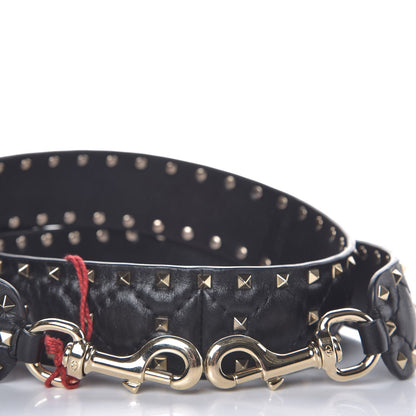 Valentino Garavani Lambskin Rockstud Spike Shoulder Strap Black 3 of 4