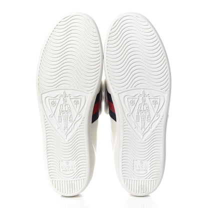 Gucci Calfskin Ayers Crystal Panther Embroidered Womens Ace Sneakers 39 White 8 of 9