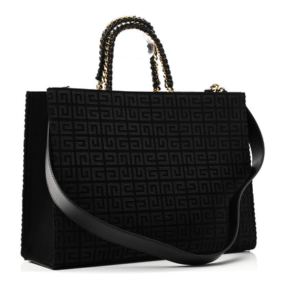 Givenchy Canvas Jacquard 4G Medium Chain Tote Black 3 of 9