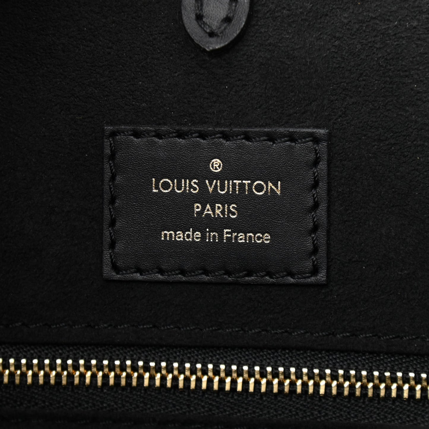Calfskin Monogram Fold Tote PM Cream Khaki Black