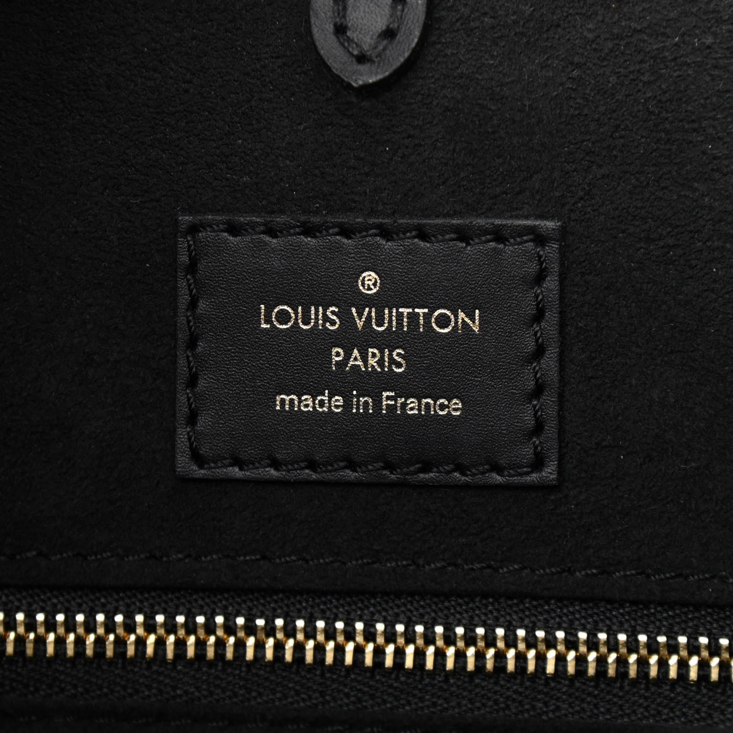Louis Vuitton Calfskin Monogram Fold Tote PM Cream Khaki Black 6 of 10