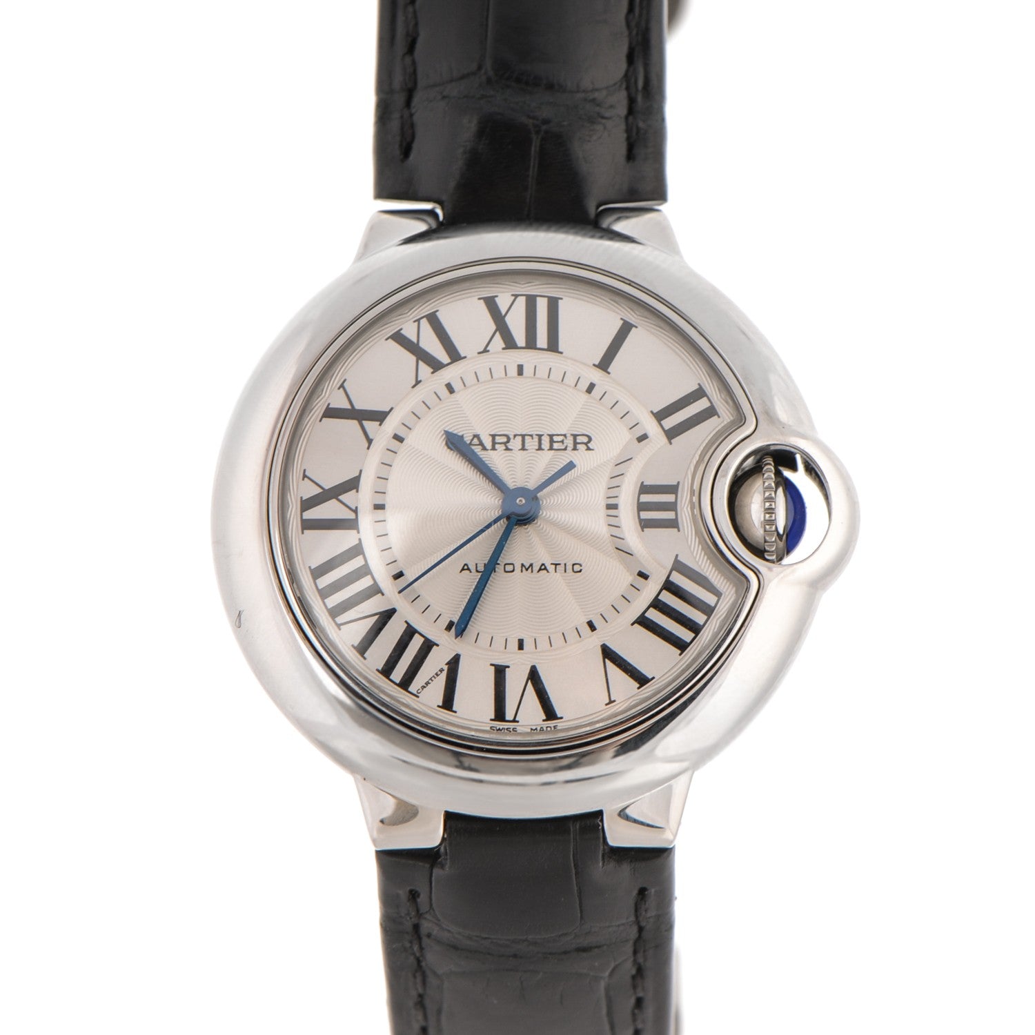 Cartier Stainless Steel Alligator 33mm Ballon Bleu De Cartier Automatic Watch 1 of 15
