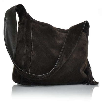 Chanel Suede Tassel CC Shoulder Bag Brown 3 of 8