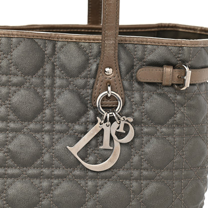 Christian Dior Coated Canvas Cannage Medium Panarea Tote Bronze 8 of 16