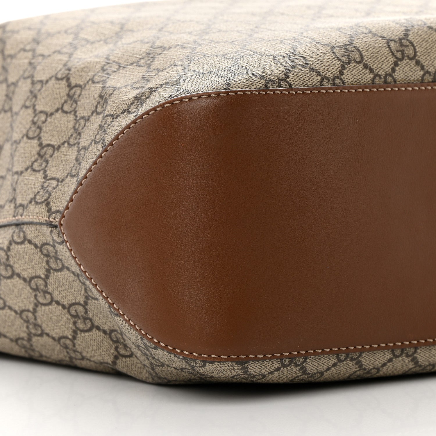 Gucci GG Supreme Monogram Large Linea A Hobo Light Brown 9 of 12