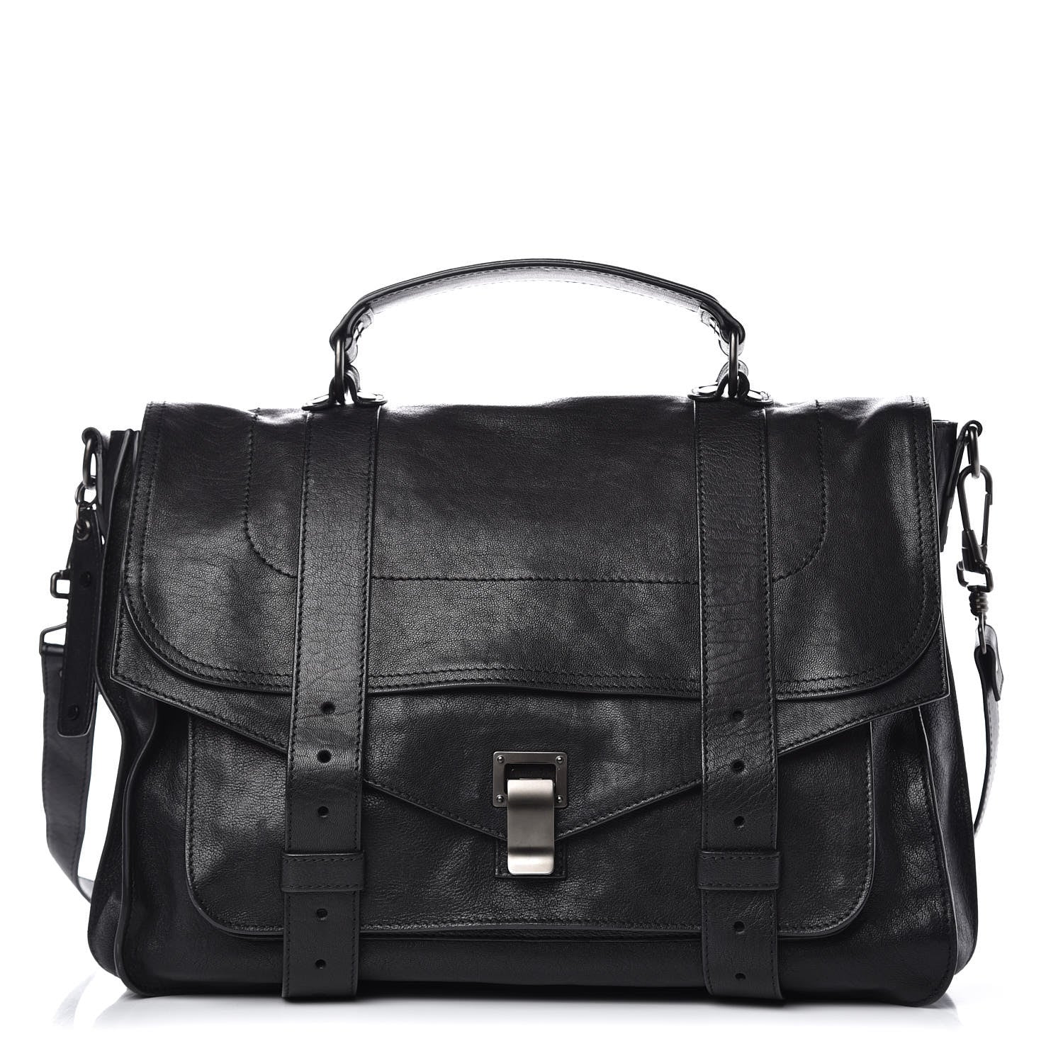 Proenza Schouler Lambskin PS1 Large Satchel Black 1 of 10
