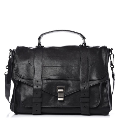 Proenza Schouler Lambskin PS1 Large Satchel Black 1 of 10