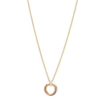 Cartier 18K Pink White Yellow Gold Diamond Trinity Pendant Necklace 1 of 4