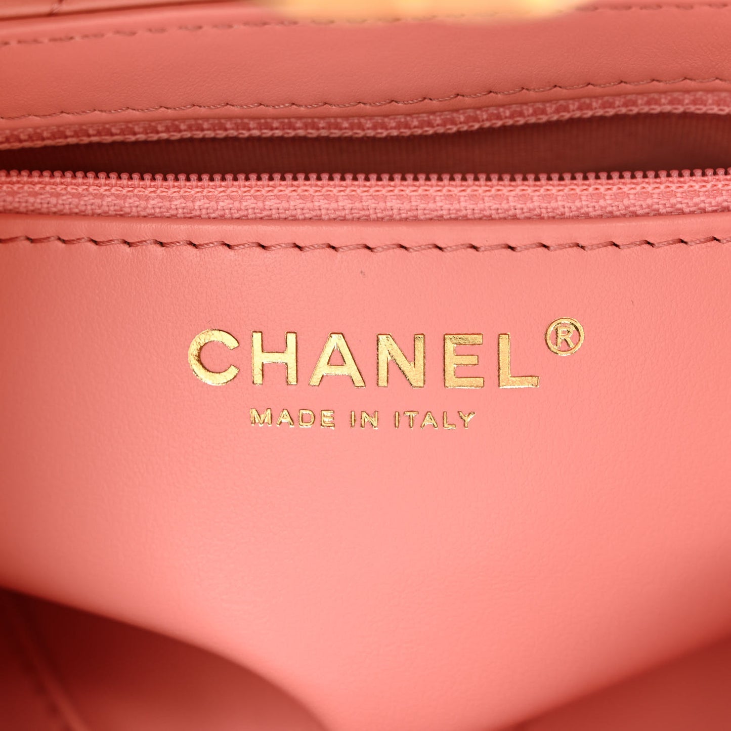 Shiny Aged Calfskin Quilted Nano Kelly Shopper Coral Pink