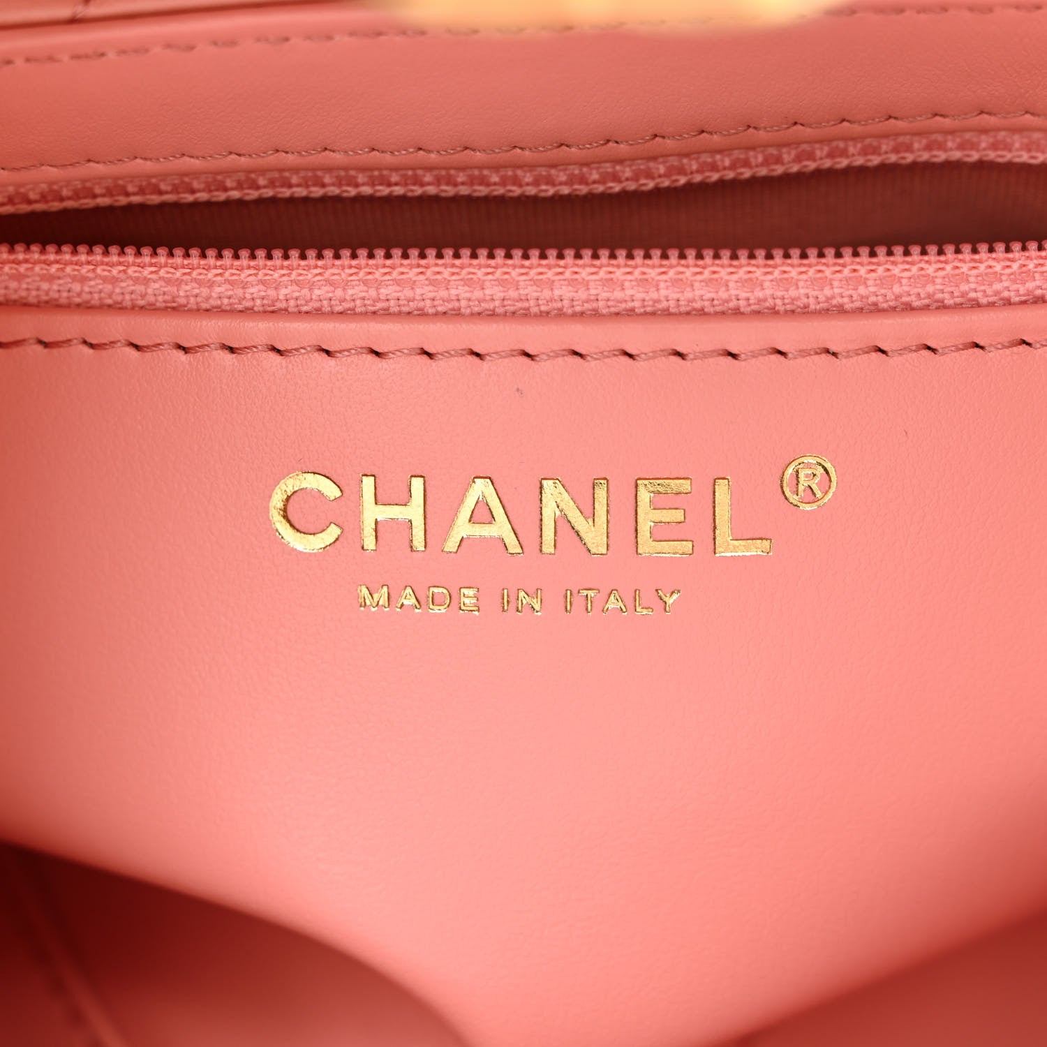 Chanel Shiny Aged Calfskin Quilted Nano Kelly Shopper Coral Pink 6 of 11