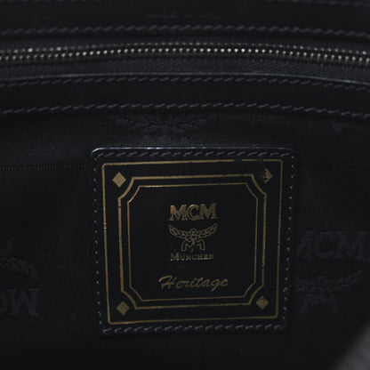 MCM Visetos Heritage Medium Boston Bag Black 6 of 9