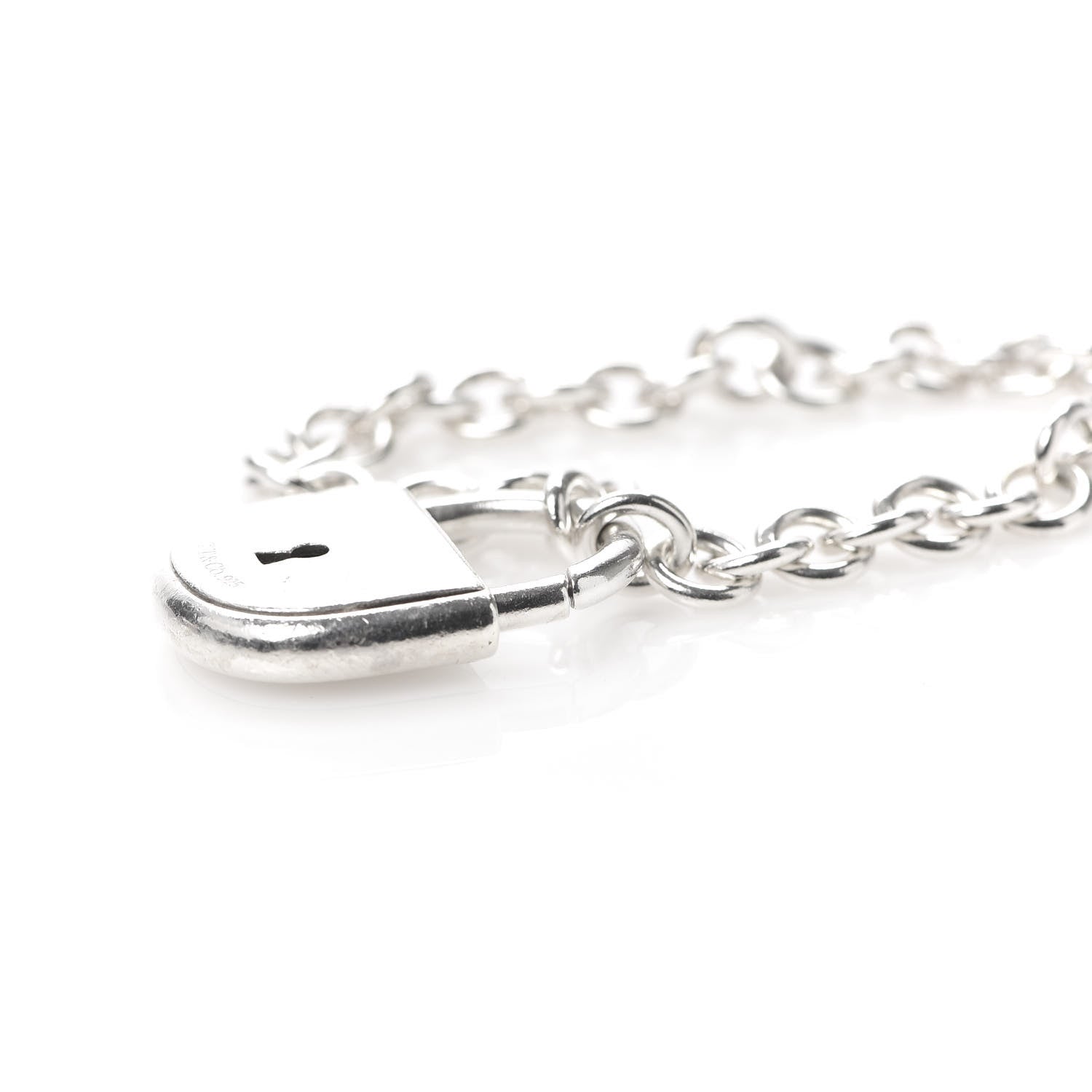 Tiffany Sterling Silver Lock Charm Bracelet 4 of 6