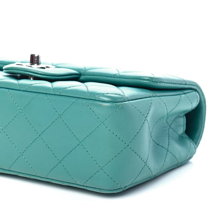 Chanel Lambskin Quilted Mini Rectangular Flap Turquoise 9 of 9