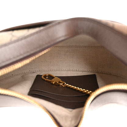 Gucci GG Supreme Monogram Textured Dollar Calfskin Small Ophidia Shoulder Bag Beige Ebony New Acero 5 of 11