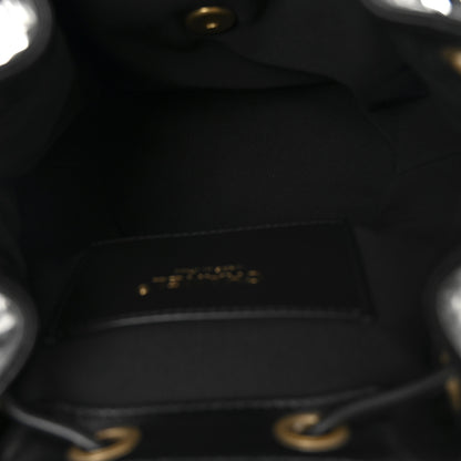Chanel Lambskin Quilted Logo Mini Backpack Black 5 of 10