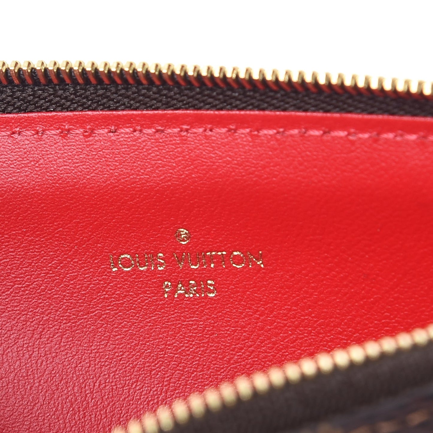 Damier Ebene Felicie Chain Wallet Zippered Insert