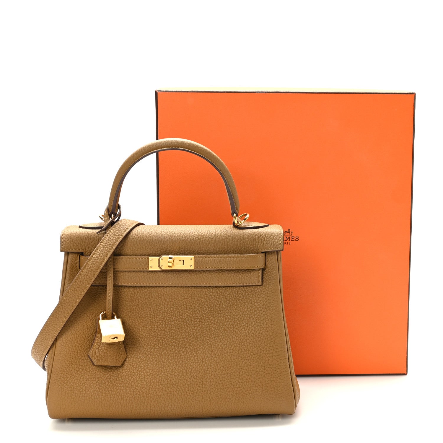 Hermes Togo Kelly Retourne 25 Bronze Dore 10 of 10