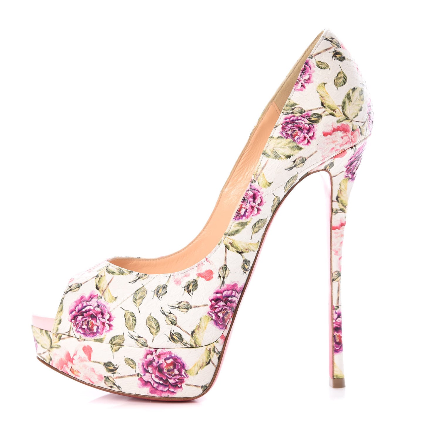 Watersnake Fiori Fetish Peep 150 Pumps 38.5 Latte Pompadour