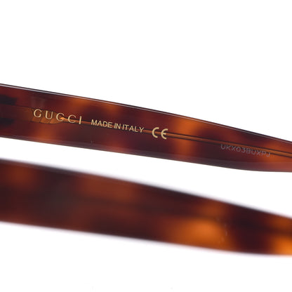 Gucci Acetate Square Frame Sunglasses GG0029S Tortoise 6 of 8