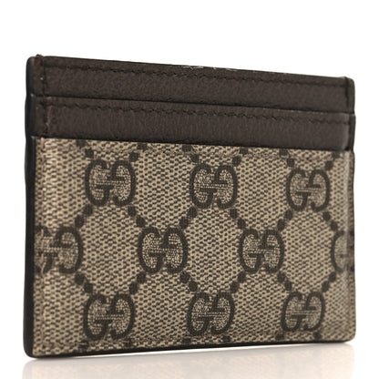 Gucci GG Supreme Monogram Textured Dollar Calfskin Ophidia Card Holder Beige Ebony New Acero 3 of 8